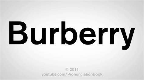 ¿Cómo se pronuncia Burberry en inglés